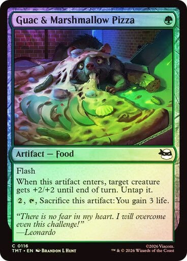 Guac & Marshmallow Pizza Teenage Mutant Ninja Turtles Foil #116 Magic: The Gathering