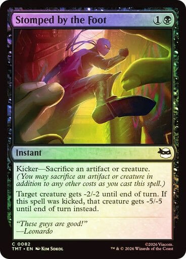 Stomped by the Foot Teenage Mutant Ninja Turtles Foil #082 Magic: The Gathering