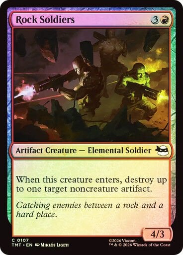 Rock Soldiers Teenage Mutant Ninja Turtles Foil #107 Magic: The Gathering