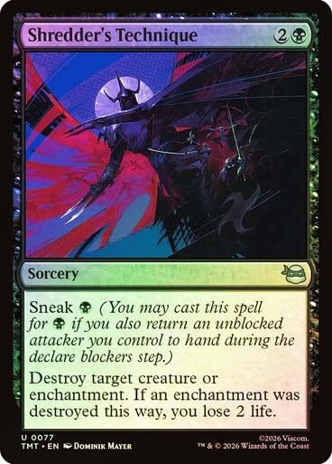 Shredder's Technique Teenage Mutant Ninja Turtles Foil #077 Magic: The Gathering
