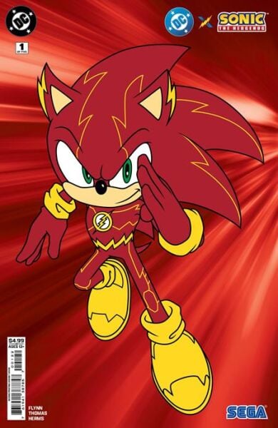 DC X SONIC THE HEDGEHOG #1 (OF 5) Second Printing Cvr B Flash Card Stock var
