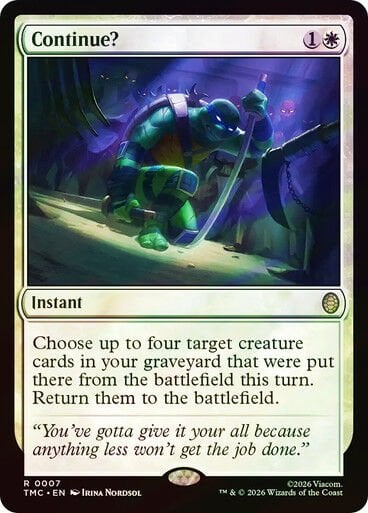 Continue? Teenage Mutant Ninja Turtles Eternal Surge Foil #007 Magic: The Gathering
