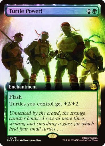 Turtle Power! Teenage Mutant Ninja Turtles Foil Extended Art #275 Magic: The Gathering