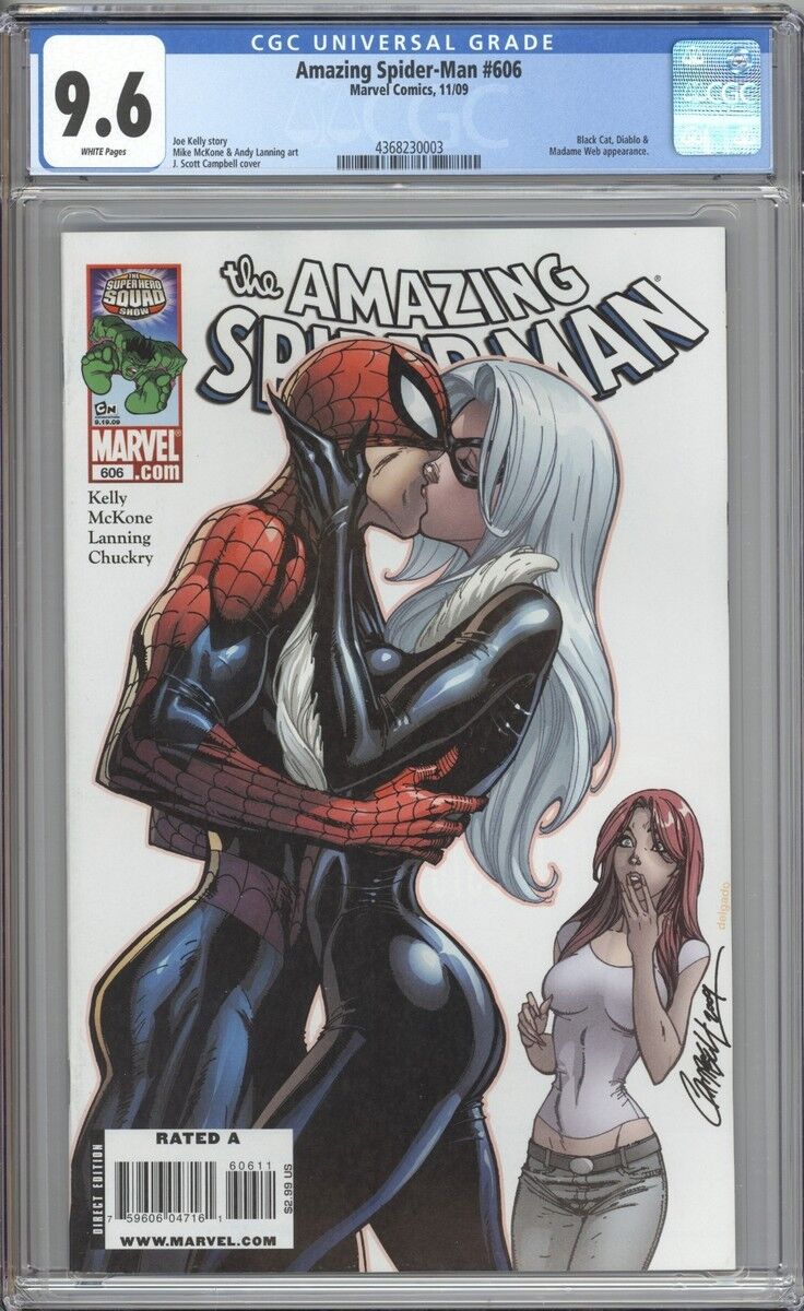 AMAZING SPIDER-MAN #606 CGC 9.6 J.SCOTT CAMPBELL COVER