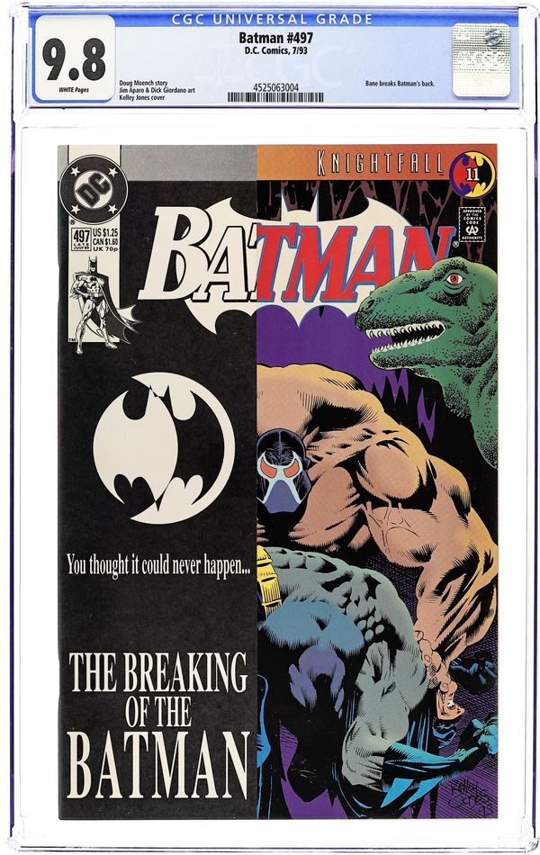 BATMAN #497 CGC 9.8 - BANE BREAKS BATMAN