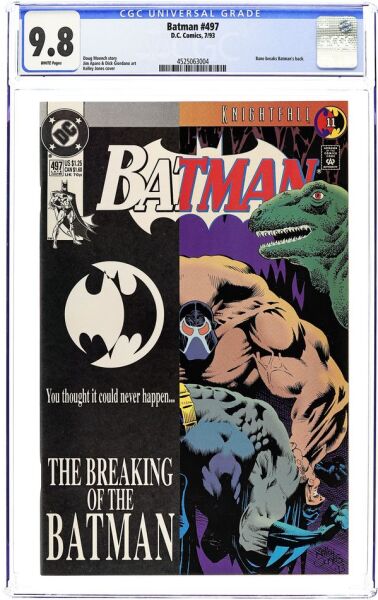 BATMAN #497 CGC 9.8 - BANE BREAKS BATMAN