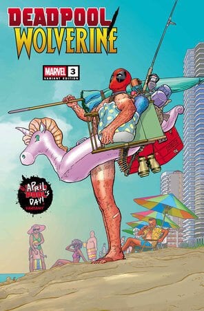 DEADPOOL/WOLVERINE #3 AARON KUDER APRIL POOL'S DAY VARIANT