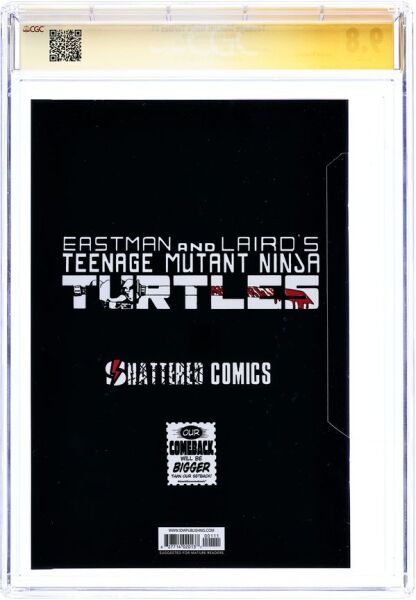 TEENAGE MUTANT NINJA TURTLES #1 REPRINT SHATTERED EXCLUSIVE CGC 9.8 SS MATTHEW DIMASI