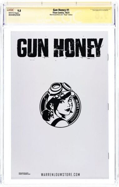 GUN HONEY #1 WARREN LOUW EXCLUSIVE VIRGIN COVER EXLUSIVE VARIANT WARREN LOUW SIGNED CGC 9.8 SS