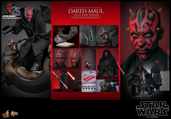 Darth Maul with Sith Speeder V2 Sixth Scale Figure Set Star Wars / Episode I The Phantom Manace Movie Masterpiece Series MMS 749 - PRE ORDER