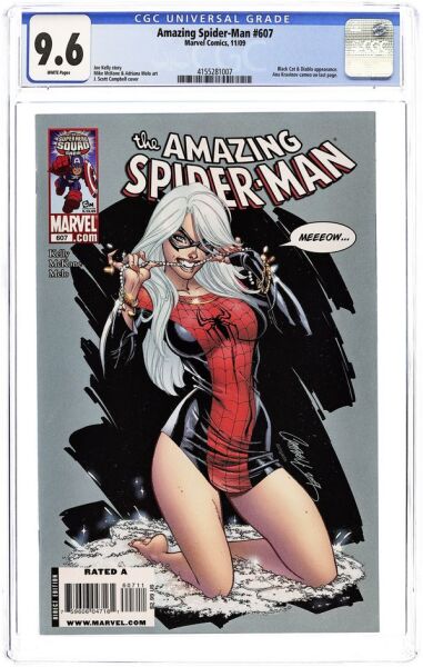 AMAZING SPIDER-MAN #607 CGC 9.6 J.SCOTT CAMPBELL VARIANT