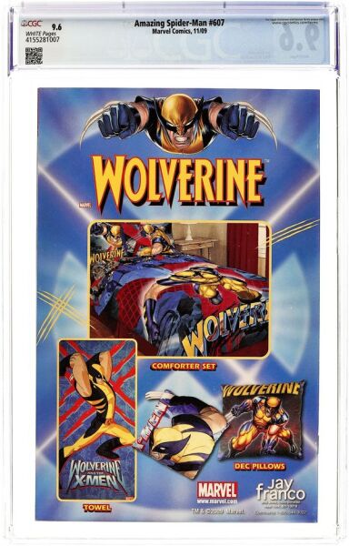 AMAZING SPIDER-MAN #607 CGC 9.6 J.SCOTT CAMPBELL VARIANT