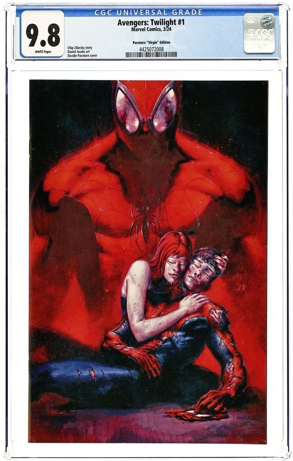 AVENGERS TWILIGHT #1 DAVIDE PARATORE EXCLUSIVE COVER CGC 9.8