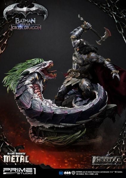 Batman VS Joker Dragon (Deluxe Version) Statue (Dark Nights Metal) - Prime 1 Studio 1:3 Scale Ultimate Museum Masterline