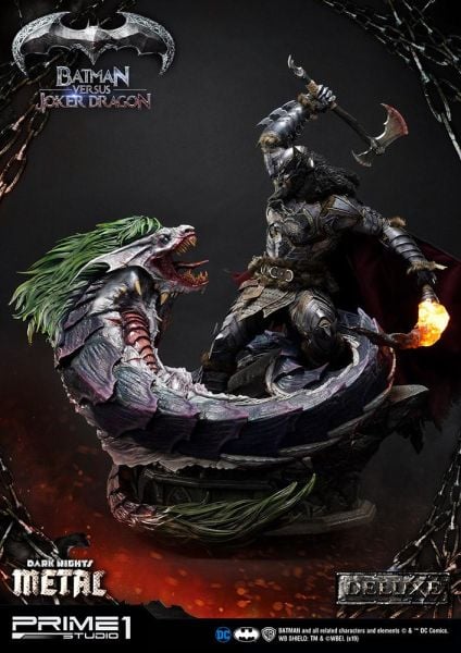 Batman VS Joker Dragon (Deluxe Version) Statue (Dark Nights Metal) - Prime 1 Studio 1:3 Scale Ultimate Museum Masterline