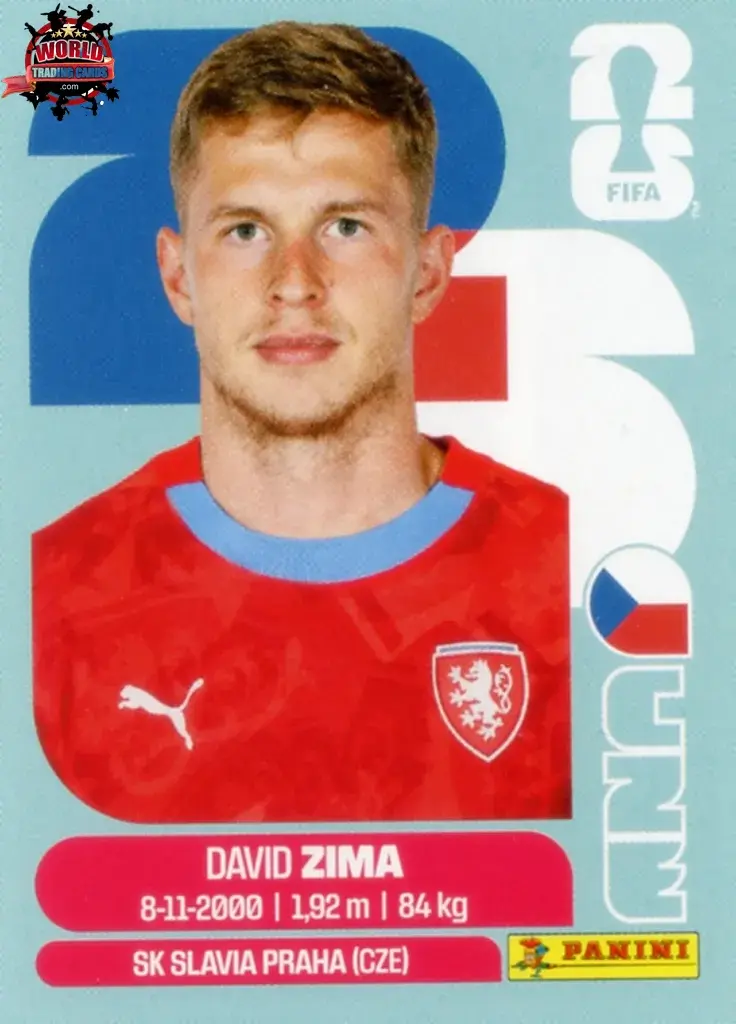 PANINI FIFA WORLD CUP 2026 CZE 8 DAVID ZIMA STICKER