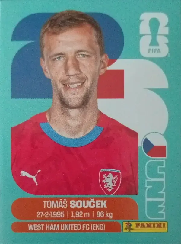 PANINI FIFA WORLD CUP 2026 CZE 12 THOMAS SOUCEK STICKER