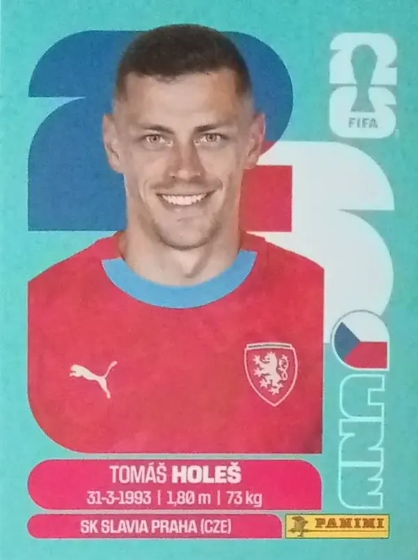 PANINI FIFA WORLD CUP 2026 CZE 7 TOMAS HOLES STICKER