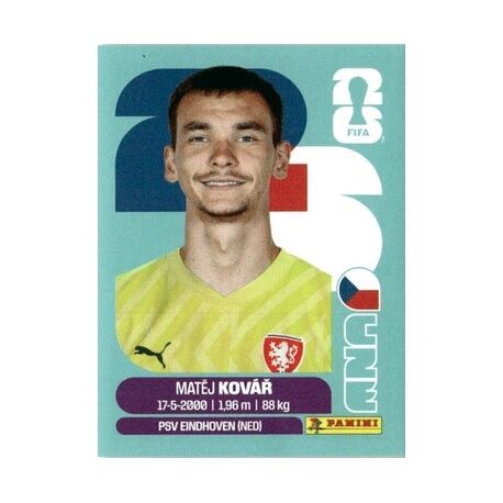 PANINI FIFA WORLD CUP 2026 CZE 2 MATEJ KOVAR STICKER