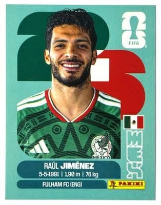 PANINI FIFA WORLD CUP 2026 MEX 17 RAÚL JIMÉNEZ STICKER