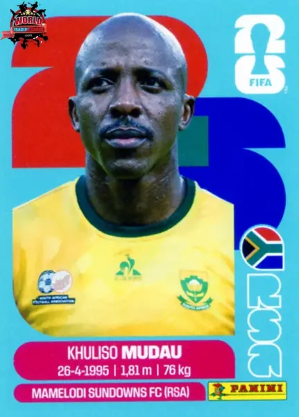 PANINI FIFA WORLD CUP 2026 RSA 9 KHULUSO MUDAU STICKER