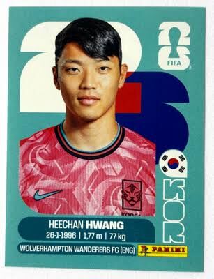 PANINI FIFA WORLD CUP 2026 KOR 19 HEECHAN HWANG STICKER