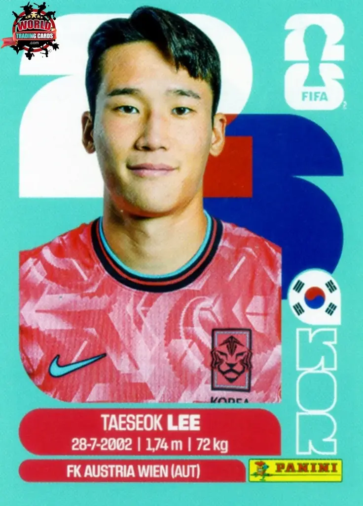PANINI FIFA WORLD CUP 2026 KOR 8 TAESEOK LEE STICKER