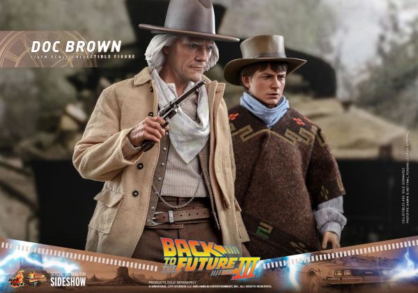 Marty McFly & Doc Brown BTTF III Sixth Scale Figure Set Back To The Future 3 / BTTF Movie Masterpiece Series MMS 616 & 617