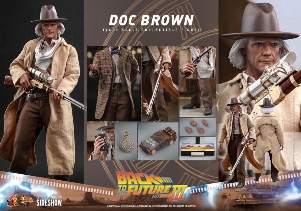 Marty McFly & Doc Brown BTTF III Sixth Scale Figure Set Back To The Future 3 / BTTF Movie Masterpiece Series MMS 616 & 617