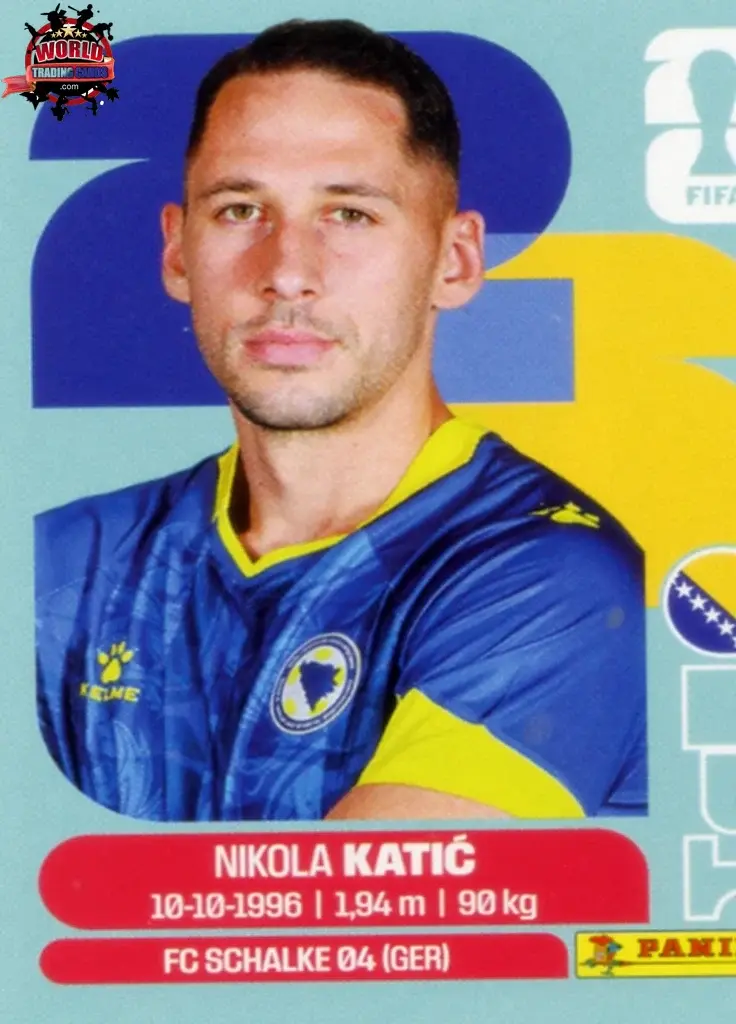 PANINI FIFA WORLD CUP 2026 BIH 7 NIKOLA KATIC STICKER