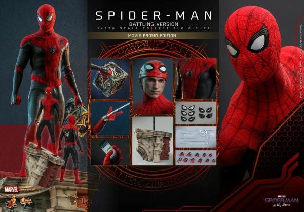 Spider-Man (Battling Version) Movie Promo Edition Sixth Scale Figure Marvel Comics / Spider-Man: No Way Home Movie Masterpiece Series MMS 625 - Hot Toys