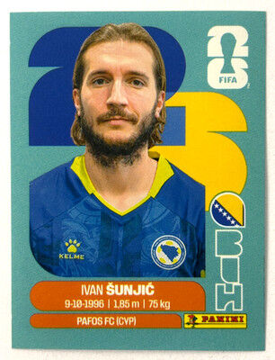 PANINI FIFA WORLD CUP 2026 BIH 11 IVAN SUNJIC STICKER