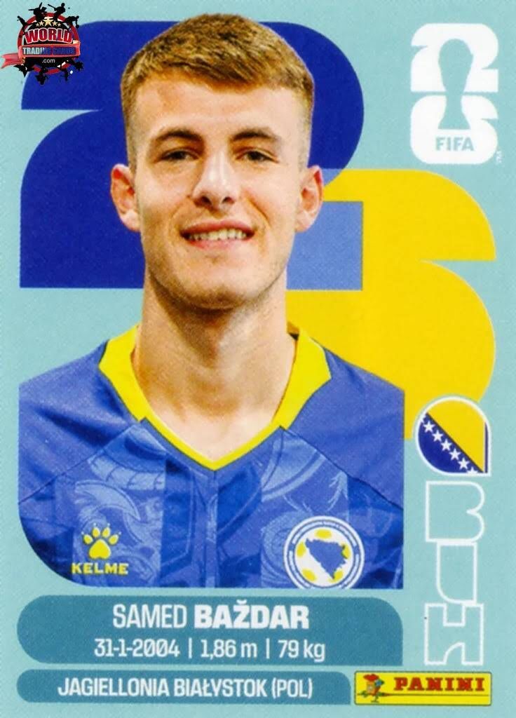 PANINI FIFA WORLD CUP 2026 BIH 19 SAMED BAZDAR STICKER