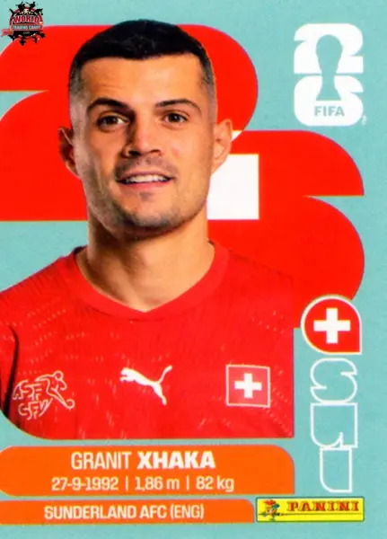 PANINI FIFA WORLD CUP 2026 SUI 9 GRANIT XHAKA STICKER