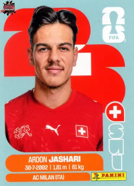 PANINI FIFA WORLD CUP 2026 SUI 14 ARDON JASHARI STICKER