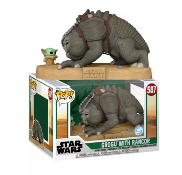 Funko Pop Star Wars Mandalorian Grogu + Rancor Jumbo Funko 10''