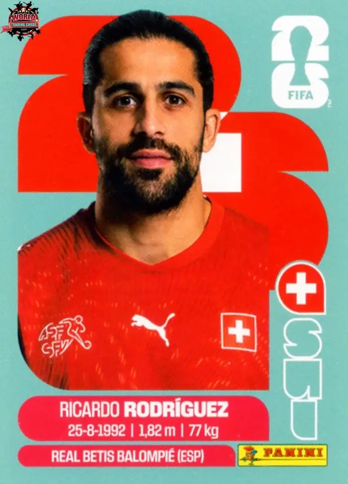 PANINI FIFA WORLD CUP 2026 SUI 5 RICARDO RODRIGUEZ STICKER