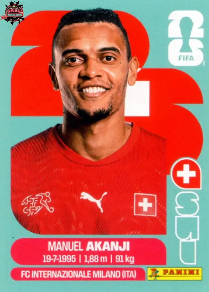 PANINI FIFA WORLD CUP 2026 SUI 4 MANUEL AKANJI STICKER