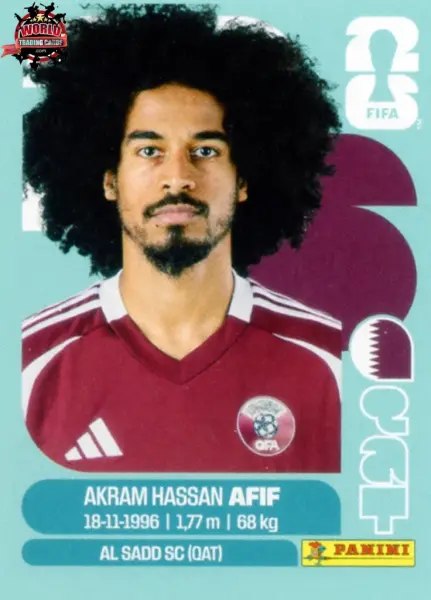 PANINI FIFA WORLD CUP 2026 QAT 18 AKRAM HASSAN AFIF STICKER