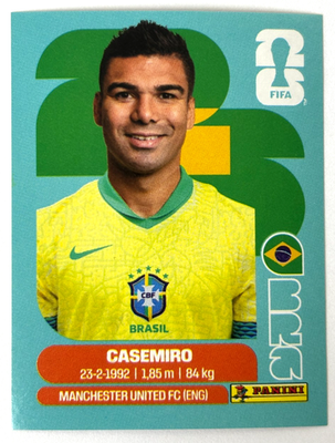 PANINI FIFA WORLD CUP 2026 BAR 10 CASEMIRO STICKER
