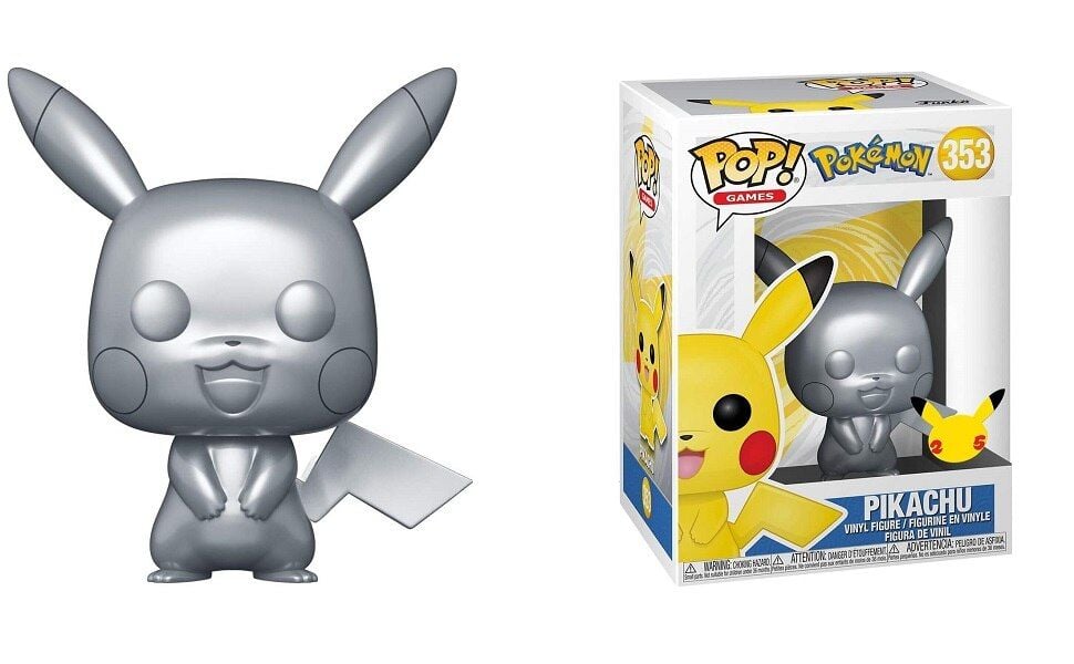 Funko POP Pokemon : Silver Pikachu Special Edition