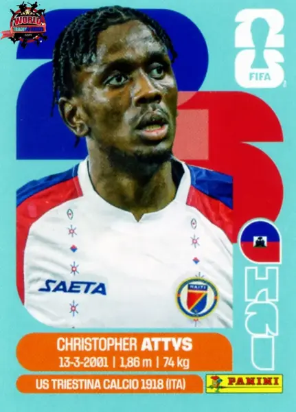 PANINI FIFA WORLD CUP 2026 HAI 14 CHRISTOPHER ATTYS STICKER