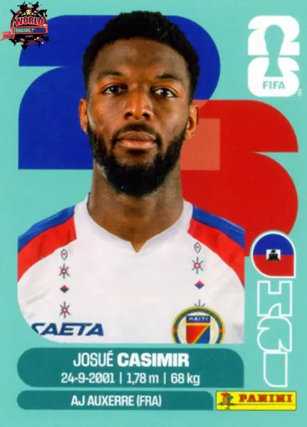 PANINI FIFA WORLD CUP 2026 HAI 16 JOSUE CASIMIR STICKER