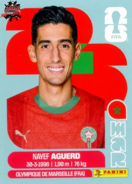 PANINI FIFA WORLD CUP 2026 MAR 6 NAYEF AGUERO STICKER