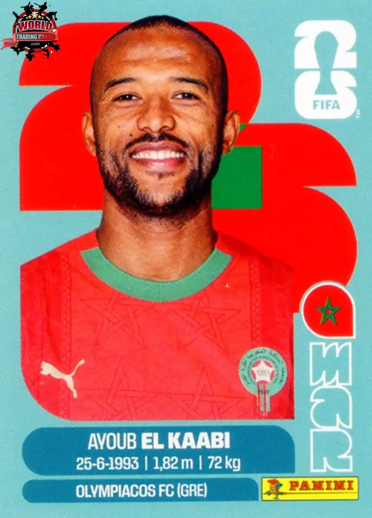 PANINI FIFA WORLD CUP 2026 MAR 20 AYOUB EL KAABI STICKER