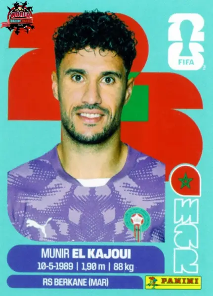 PANINI FIFA WORLD CUP 2026 MAR 3 MUNIR EL KAJOUI STICKER