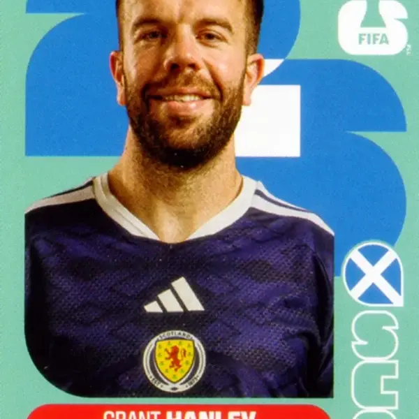 PANINI FIFA WORLD CUP 2026 SCO 10 GRANT HANLEY LOGO STICKER