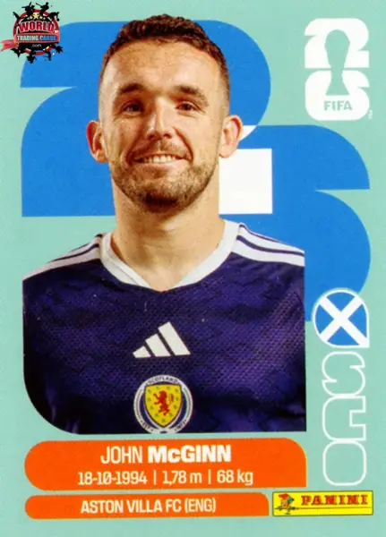 PANINI FIFA WORLD CUP 2026 SCO 17 JOHN McGINN LOGO STICKER