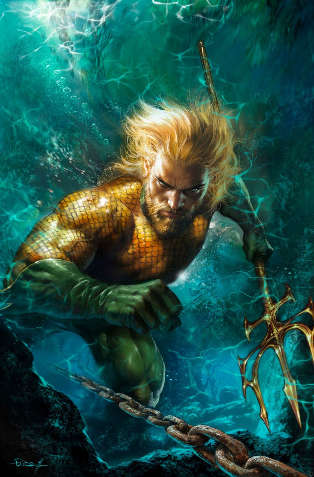 AQUAMAN #9 CVR B LUCIO PARRILLO CARD STOCK VAR
