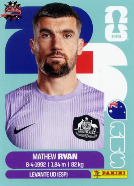 PANINI FIFA WORLD CUP 2026 AUS 2 MATHEW RYAN STICKER